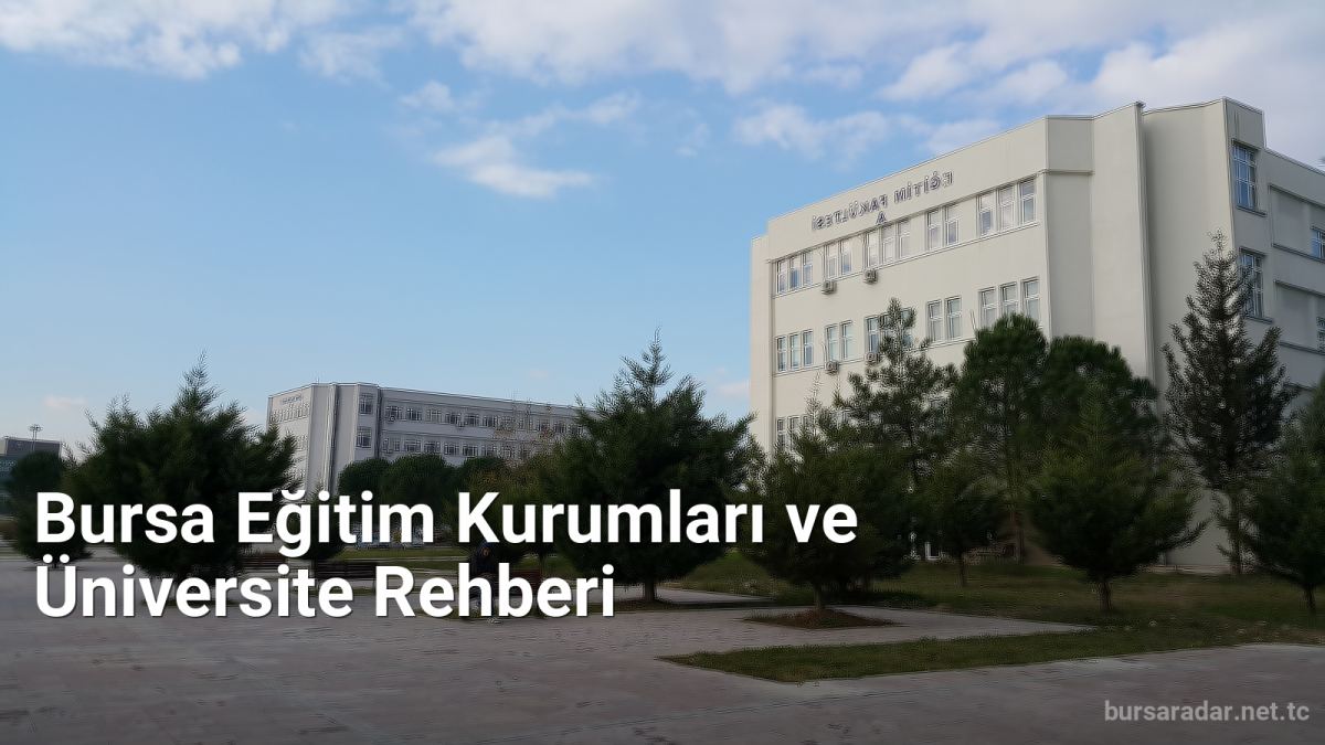 Bursa Eğitim Kurumları ve Üniversite Rehberi - bursaradar.net.tc